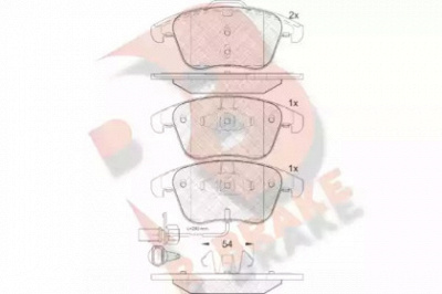 R BRAKE rb1864 -  Комплект тормозных колодок, дисковый тормоз
